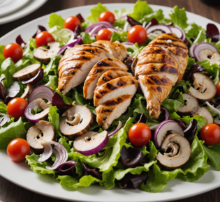 Элегантный салат с курицей и грибами: простое решение для праздничного и повседневного стола